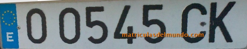 Matrícula de Asturias O-CK 0545